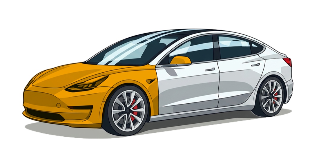 Full Front Protection Package coverage diagram: full bumper, hood, fenders, mirrors and headlights highlighted